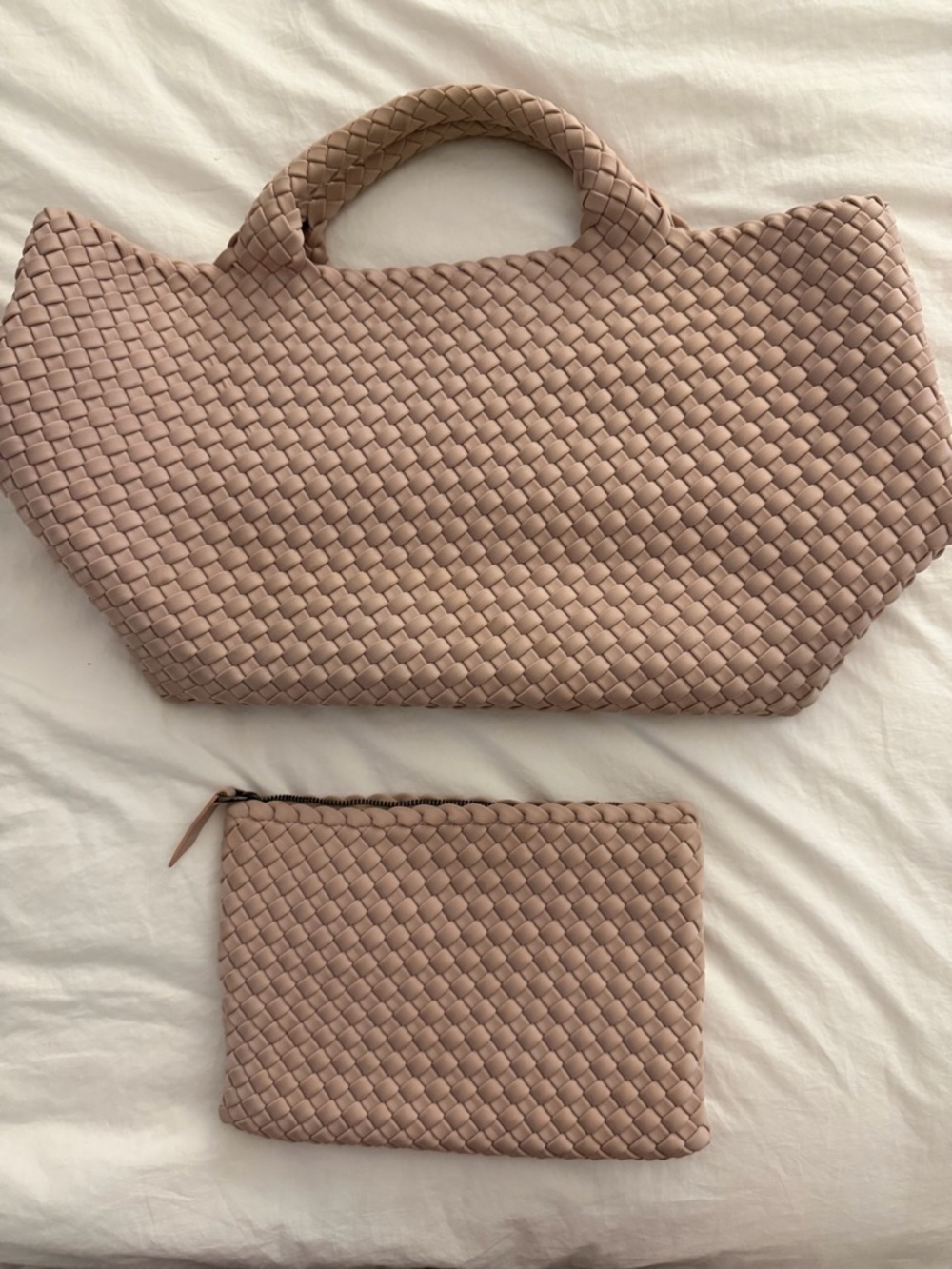 Naghedi St. Barth’s Medium Tote and Pouch - Shell Pink